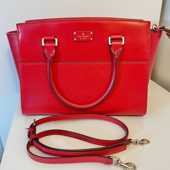 Handbags - Kate Spade New York Medium Red Handbag Crossbody Tote Purse Satchel Bag